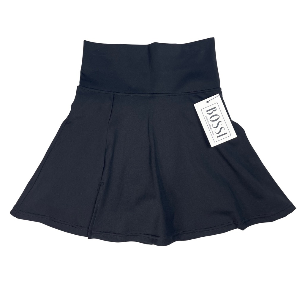 BOSSI Black Athleisure Skirt Shorts Built-in Athletic Tennis Golf Juniors Small
